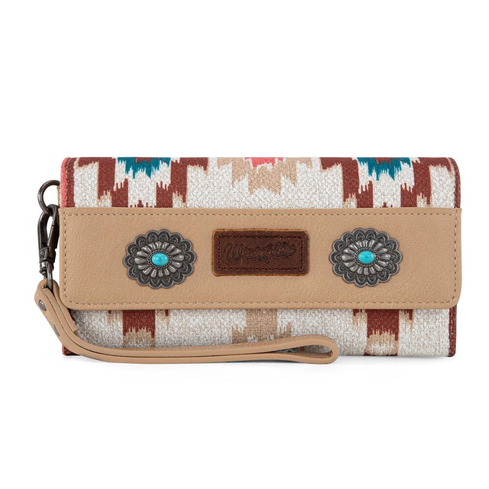 4951 Wrangler Western Wallets Aztec Wristlet Wallets Large Capacity Wallet